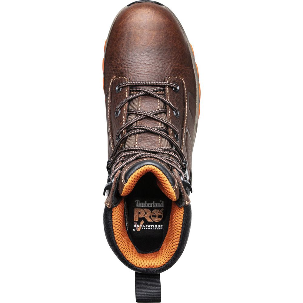 Botas de Trabajo Timberland Hombre Pro® Hypercharge 8\" Soft Toe Marrones/Negras - Chile MTO-615327
